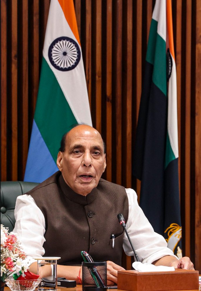 Defence Minister Rajnath Singh reviews the ongoing situation in West Asia