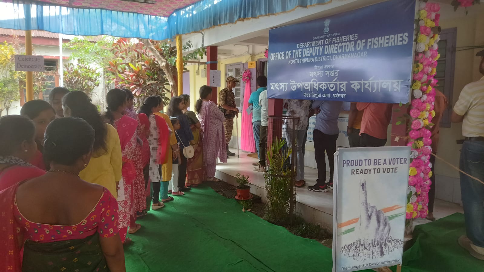 Bye-Election to 56-Dharmanagar Assembly Constituency average percent of vote is 15.63% up to 9am