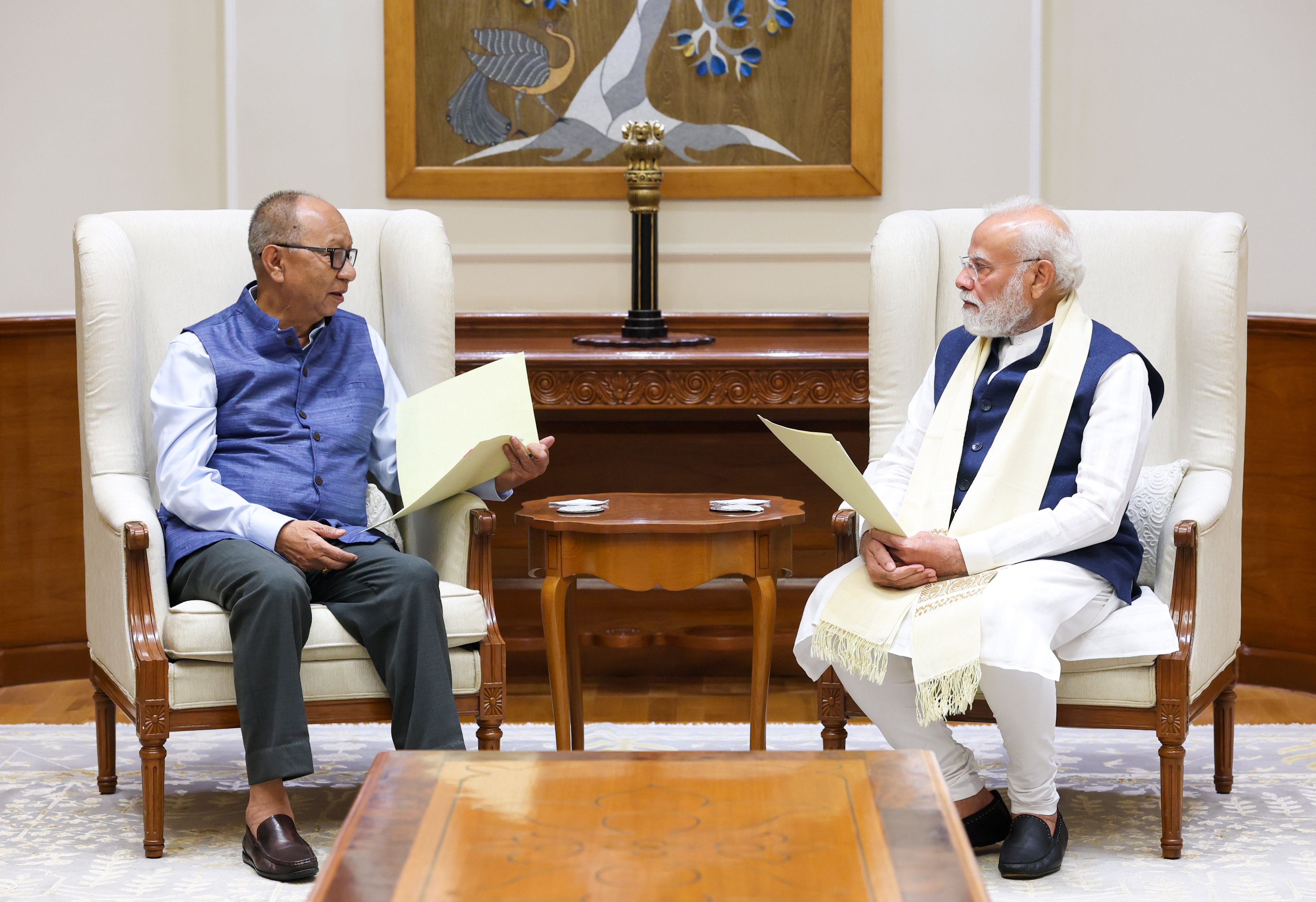 Chief Minister of Manipur meets the Prime Minister 