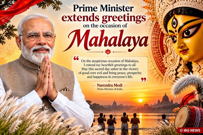 Prime Minister extends greetings on the occasion of Mahalaya